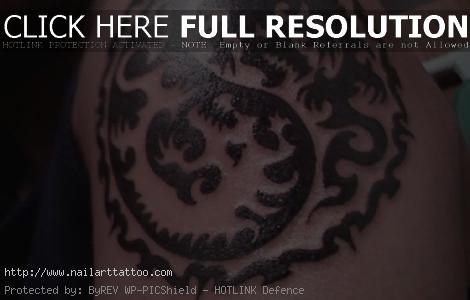 Dragon And Ying Yang Tattoos