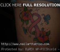 breast cancer ribbon tattoo designs